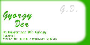 gyorgy der business card